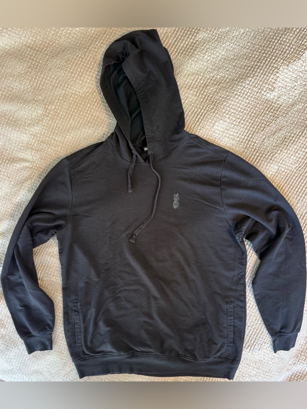 TravisMathew Pineapple Graphic 🍍 Hoodie Black XL Pima Cotton Modal